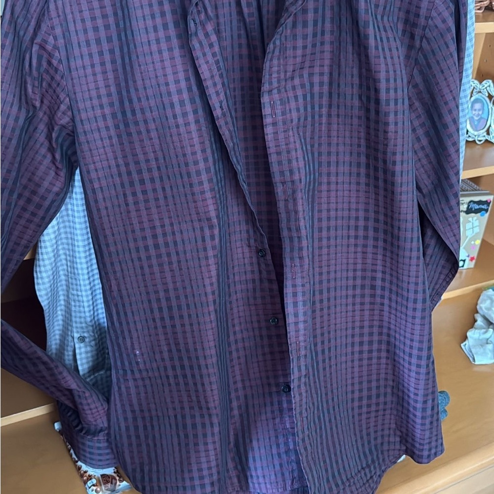 Hugo Boss Purple Casual Button Down Shirt